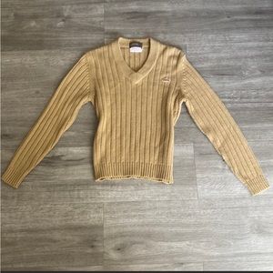 Vintage Lacoste tan women’s knitted sweater- XS